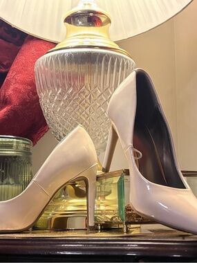 Worthington Zito Patent Leather High Heel Pumps in Blush Pink